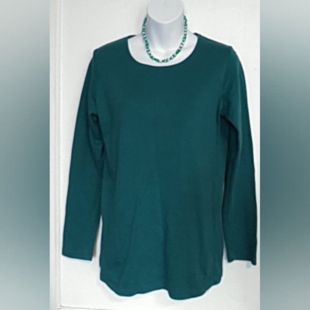 FALLS CREEK LADIES GREEN LONG SLEEVE TOP